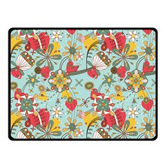 Flower Fruit Star Polka Rainbow Rose Double Sided Fleece Blanket (small)  by Mariart