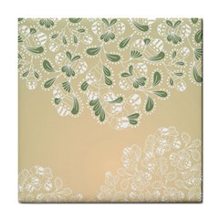 Flower Frame Green Sexy Tile Coasters by Mariart