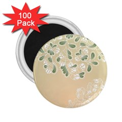 Flower Frame Green Sexy 2 25  Magnets (100 Pack) 