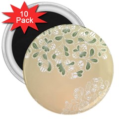 Flower Frame Green Sexy 3  Magnets (10 Pack) 