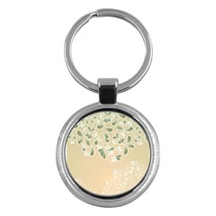 Flower Frame Green Sexy Key Chains (round) 