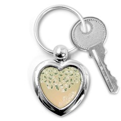 Flower Frame Green Sexy Key Chains (heart) 