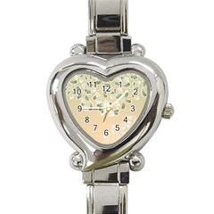 Flower Frame Green Sexy Heart Italian Charm Watch by Mariart