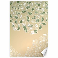 Flower Frame Green Sexy Canvas 12  X 18   by Mariart