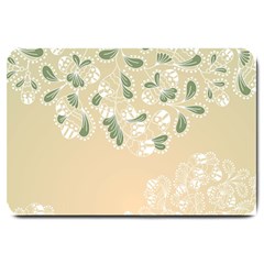 Flower Frame Green Sexy Large Doormat 