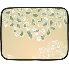 Flower Frame Green Sexy Fleece Blanket (mini) by Mariart