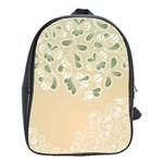 Flower Frame Green Sexy School Bag (Large) Front