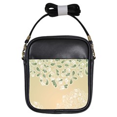 Flower Frame Green Sexy Girls Sling Bags by Mariart