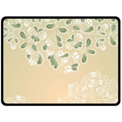 Flower Frame Green Sexy Fleece Blanket (large) 