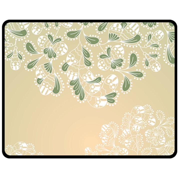 Flower Frame Green Sexy Fleece Blanket (Medium) 