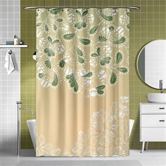 Flower Frame Green Sexy Shower Curtain 48  X 72  (small) 