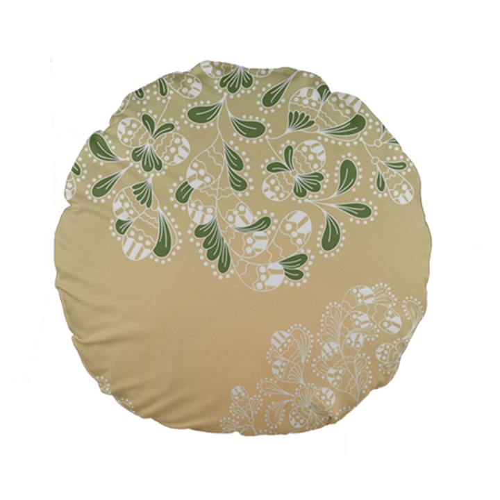 Flower Frame Green Sexy Standard 15  Premium Round Cushions