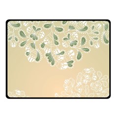 Flower Frame Green Sexy Double Sided Fleece Blanket (small) 