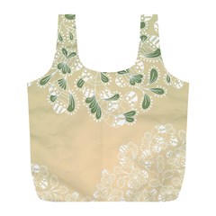 Flower Frame Green Sexy Full Print Recycle Bags (l)  by Mariart