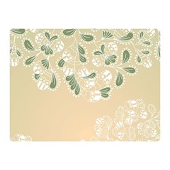 Flower Frame Green Sexy Double Sided Flano Blanket (mini)  by Mariart