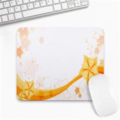 Flower Floral Yellow Sunflower Star Leaf Line Large Mousepads