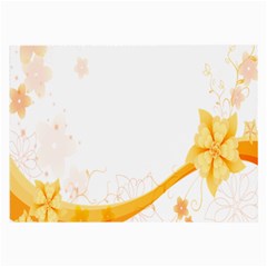 Flower Floral Yellow Sunflower Star Leaf Line Large Glasses Cloth by Mariart