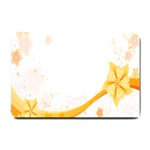 Flower Floral Yellow Sunflower Star Leaf Line Small Doormat  24 x16  Door Mat