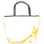 Flower Floral Yellow Sunflower Star Leaf Line Bucket Bags Back