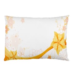 Flower Floral Yellow Sunflower Star Leaf Line Pillow Case