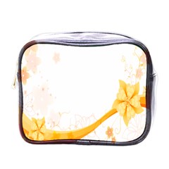 Flower Floral Yellow Sunflower Star Leaf Line Mini Toiletries Bags by Mariart