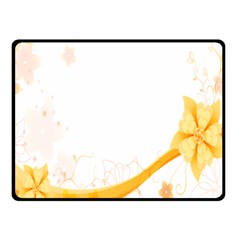 Flower Floral Yellow Sunflower Star Leaf Line Fleece Blanket (small)