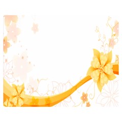 Flower Floral Yellow Sunflower Star Leaf Line Double Sided Flano Blanket (medium)  by Mariart