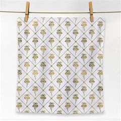 Flower Leaf Gold Face Towel