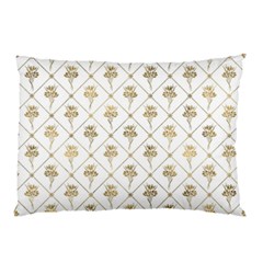 Flower Leaf Gold Pillow Case by Mariart