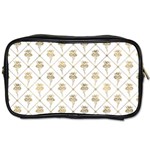 Flower Leaf Gold Toiletries Bags 2-Side Front