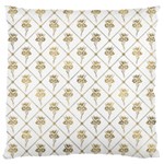 Flower Leaf Gold Large Cushion Case (One Side) Front