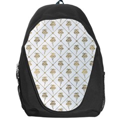 Flower Leaf Gold Backpack Bag