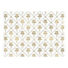 Flower Leaf Gold Double Sided Flano Blanket (mini) 