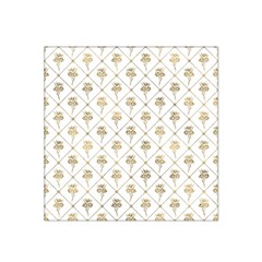 Flower Leaf Gold Satin Bandana Scarf