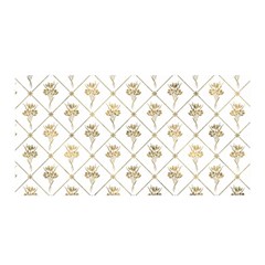 Flower Leaf Gold Satin Wrap