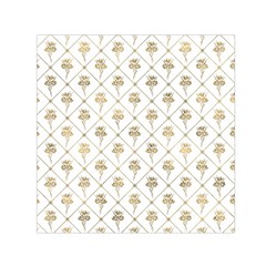 Flower Leaf Gold Small Satin Scarf (square)