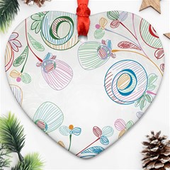 Flower Rainbow Circle Polka Leaf Sexy Ornament (heart)