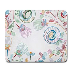 Flower Rainbow Circle Polka Leaf Sexy Large Mousepads by Mariart