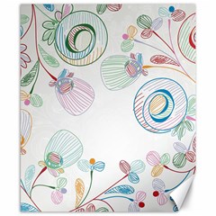 Flower Rainbow Circle Polka Leaf Sexy Canvas 8  X 10  by Mariart