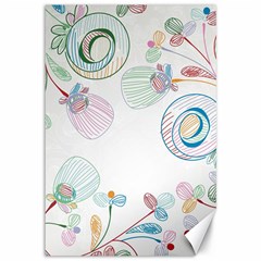 Flower Rainbow Circle Polka Leaf Sexy Canvas 12  X 18   by Mariart