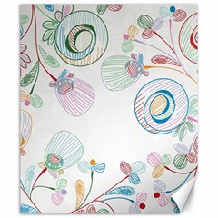 Flower Rainbow Circle Polka Leaf Sexy Canvas 20  X 24   by Mariart