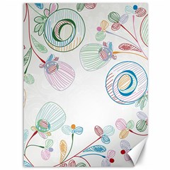 Flower Rainbow Circle Polka Leaf Sexy Canvas 36  X 48   by Mariart