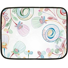 Flower Rainbow Circle Polka Leaf Sexy Fleece Blanket (mini)