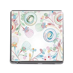 Flower Rainbow Circle Polka Leaf Sexy Memory Card Reader (square)