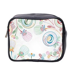 Flower Rainbow Circle Polka Leaf Sexy Mini Toiletries Bag 2-side