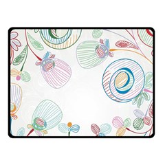 Flower Rainbow Circle Polka Leaf Sexy Fleece Blanket (small) by Mariart