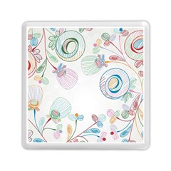 Flower Rainbow Circle Polka Leaf Sexy Memory Card Reader (square) 