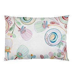 Flower Rainbow Circle Polka Leaf Sexy Pillow Case (two Sides) by Mariart