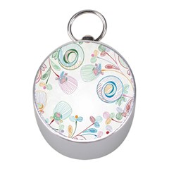 Flower Rainbow Circle Polka Leaf Sexy Mini Silver Compasses