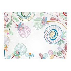 Flower Rainbow Circle Polka Leaf Sexy Double Sided Flano Blanket (mini) 